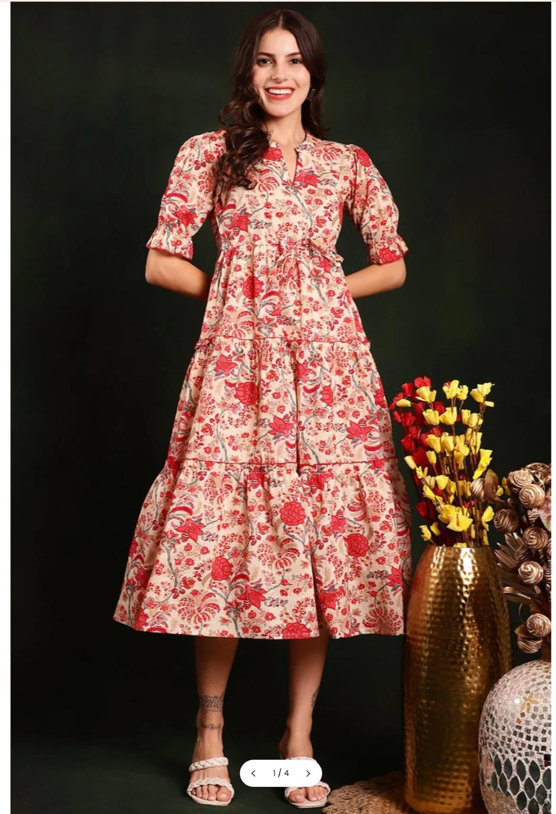 Crimson Garden Anarkali Kurta Set - product media