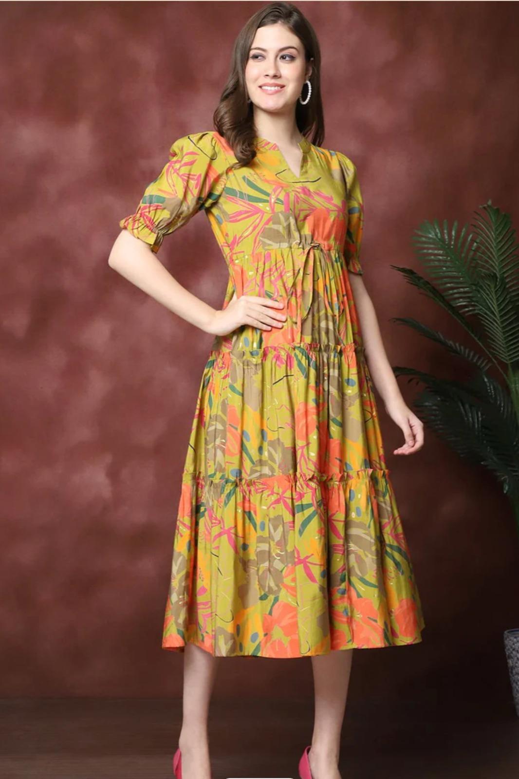 Meadow Whisper Tiered Midi Dress - product media